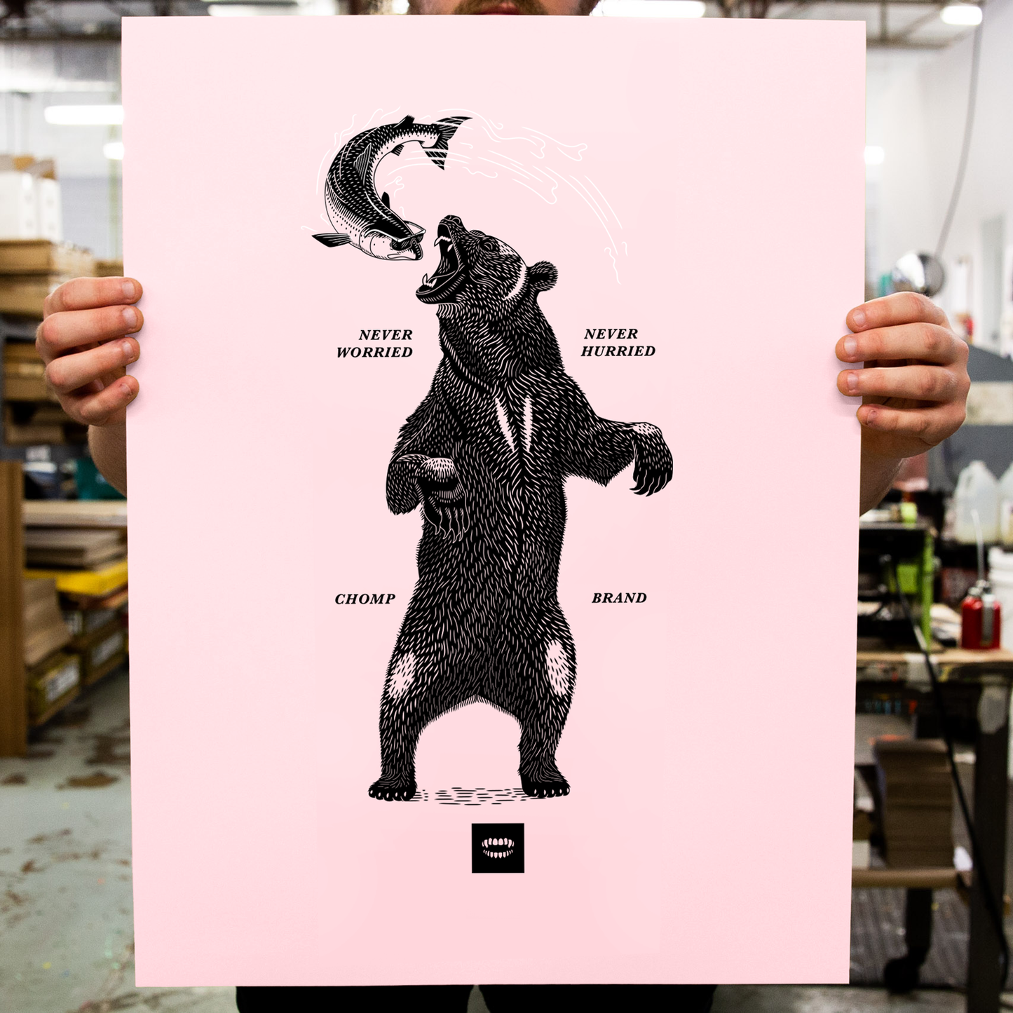 Bear | Never Worried Gift Poster