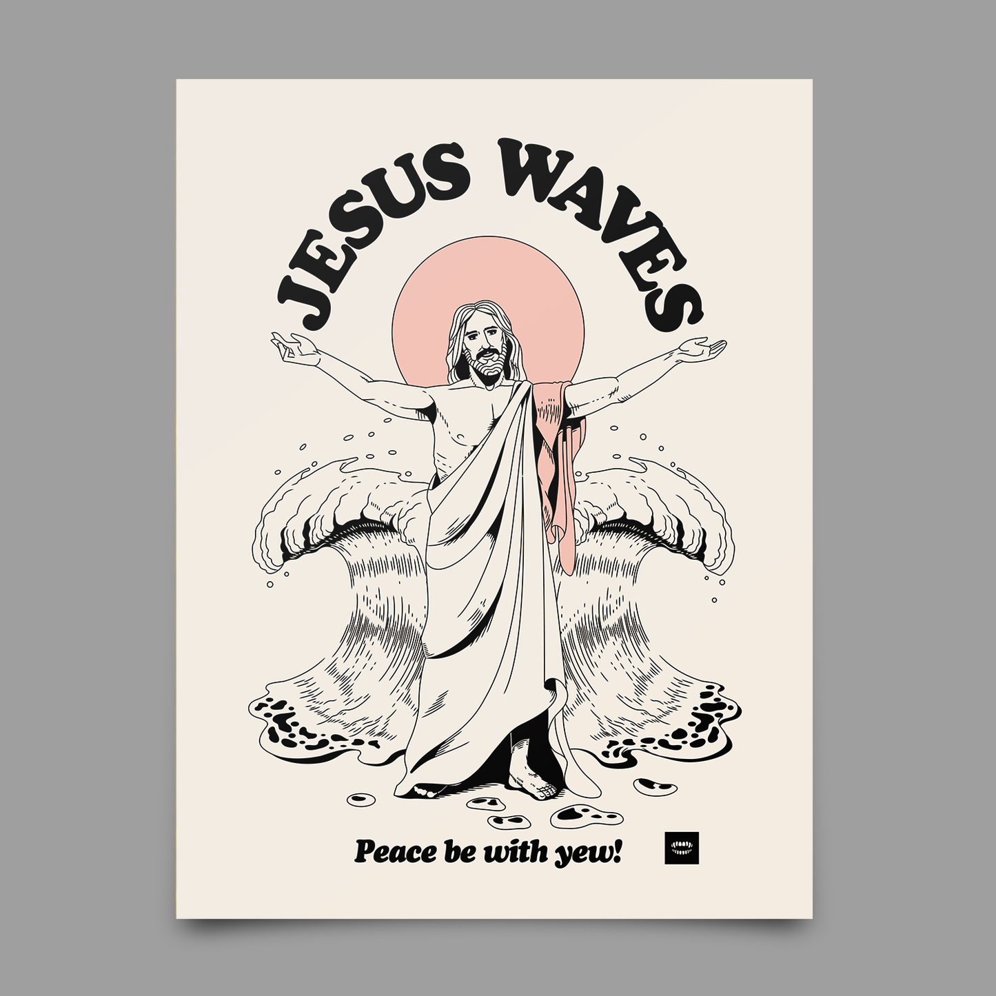 Jesus Waves Print