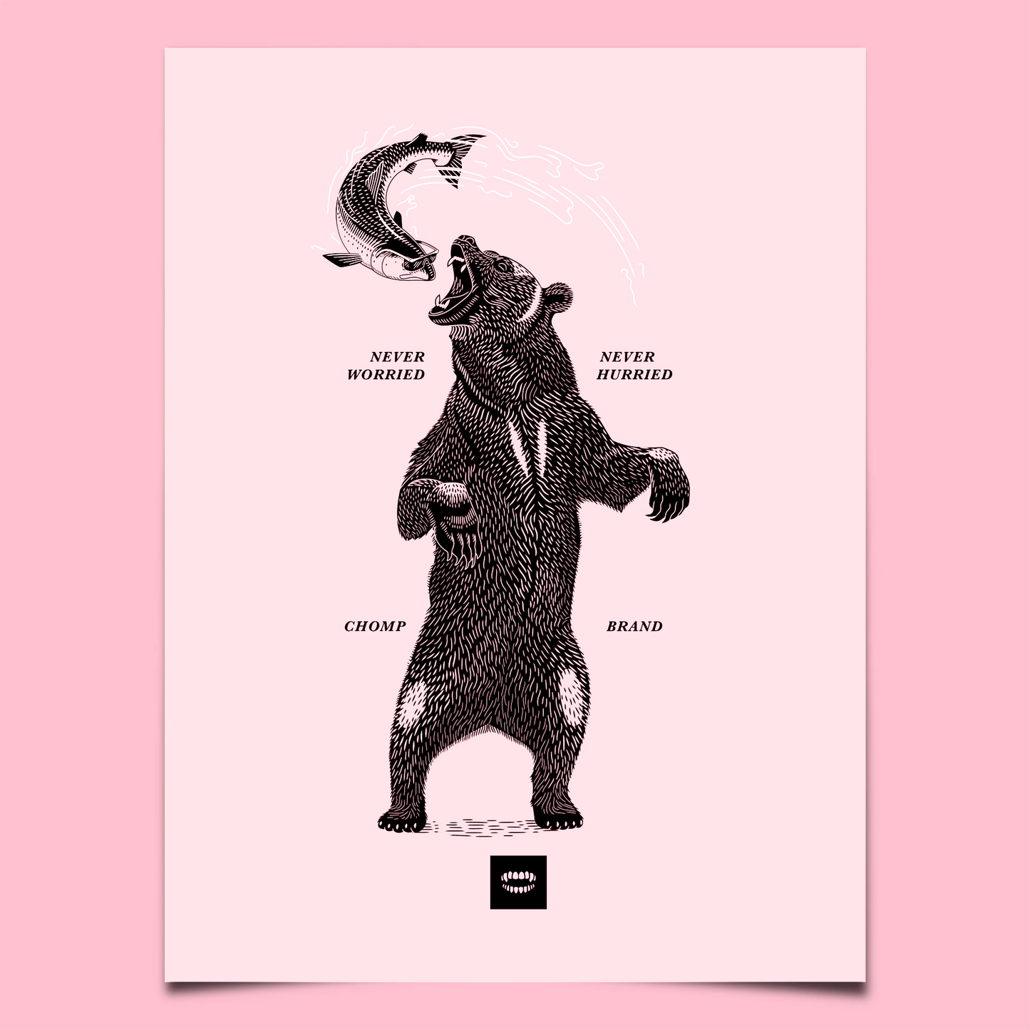 Bear | Never Worried Gift Poster