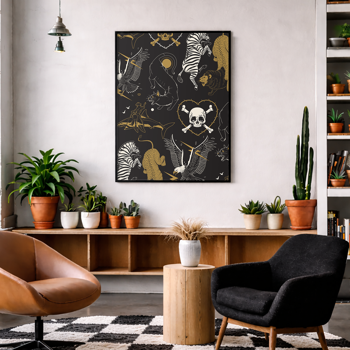 Black Gold Flash Print