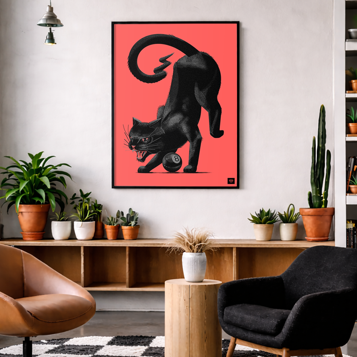 Black Cat Print