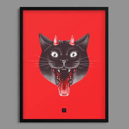 Devil Cat Print