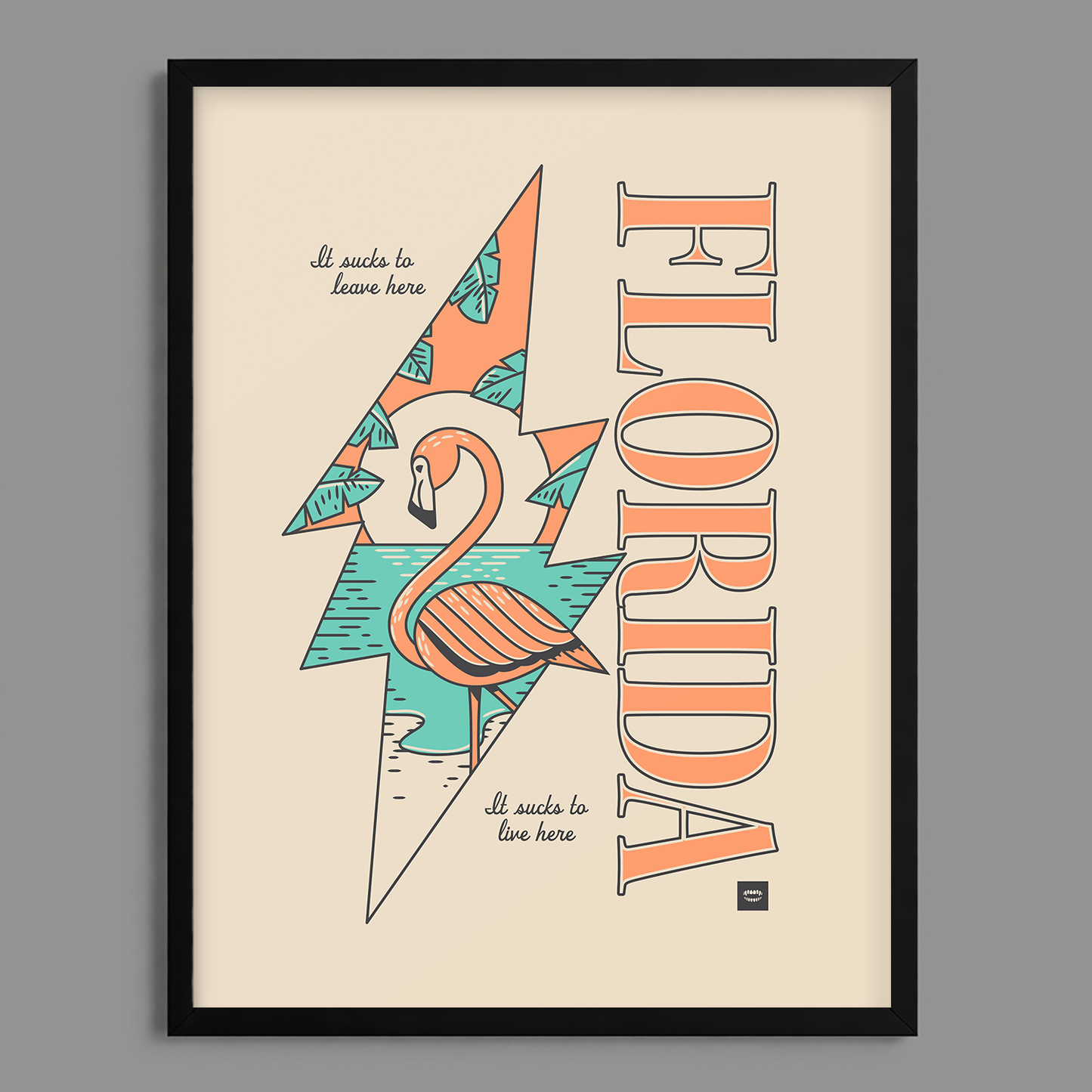 Florida Flamingo Print