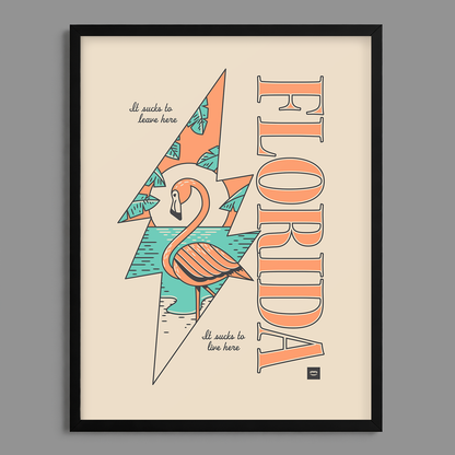 Florida Flamingo Print