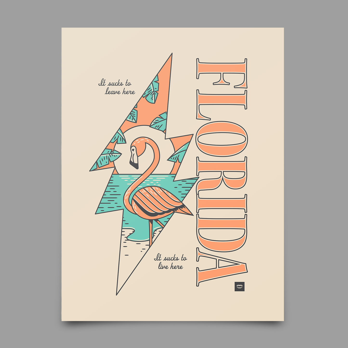 Florida Flamingo Print