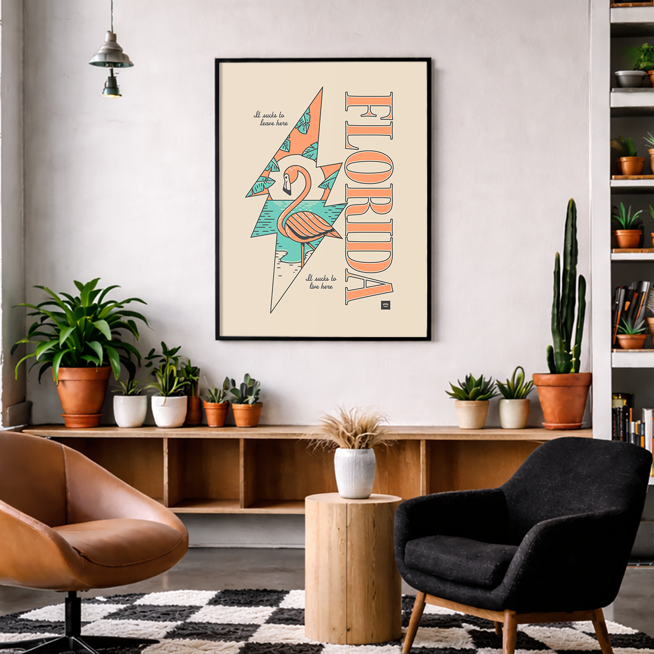 Florida Flamingo Print