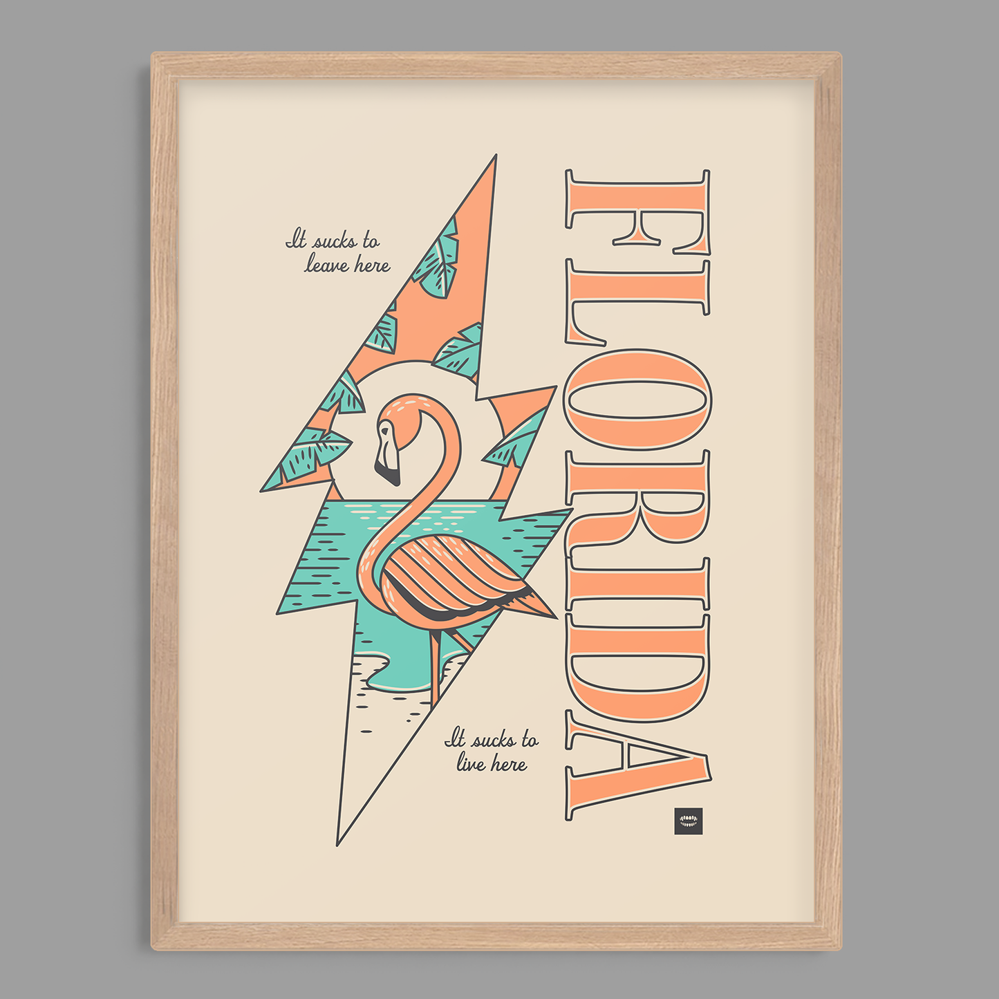 Florida Flamingo Print