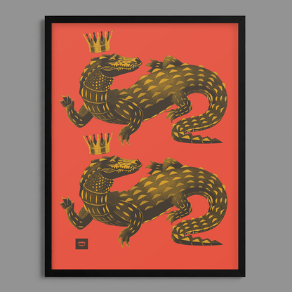 Gator Crown Print