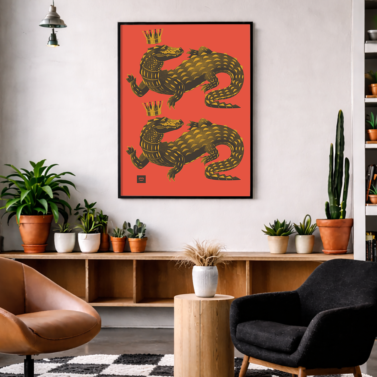 Gator Crown Print