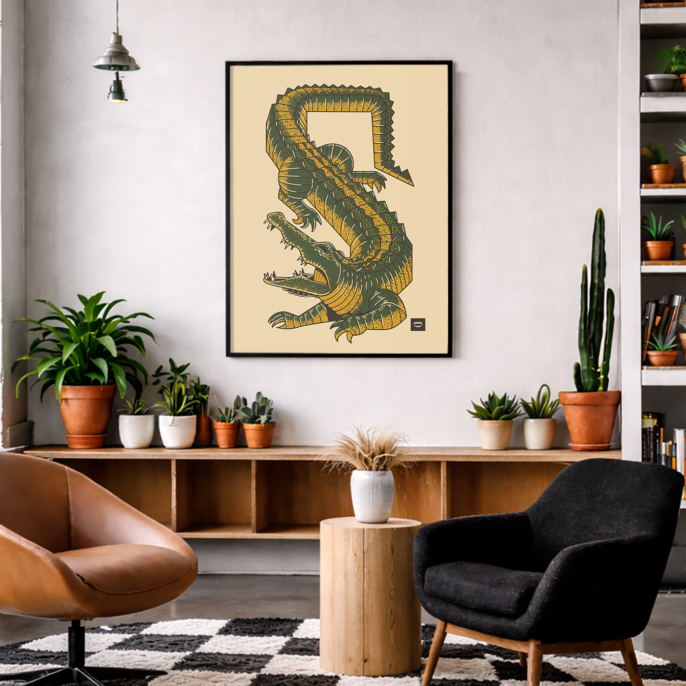 Gator Tessellation Print