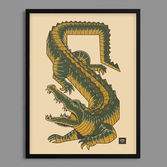 Gator Tessellation Print