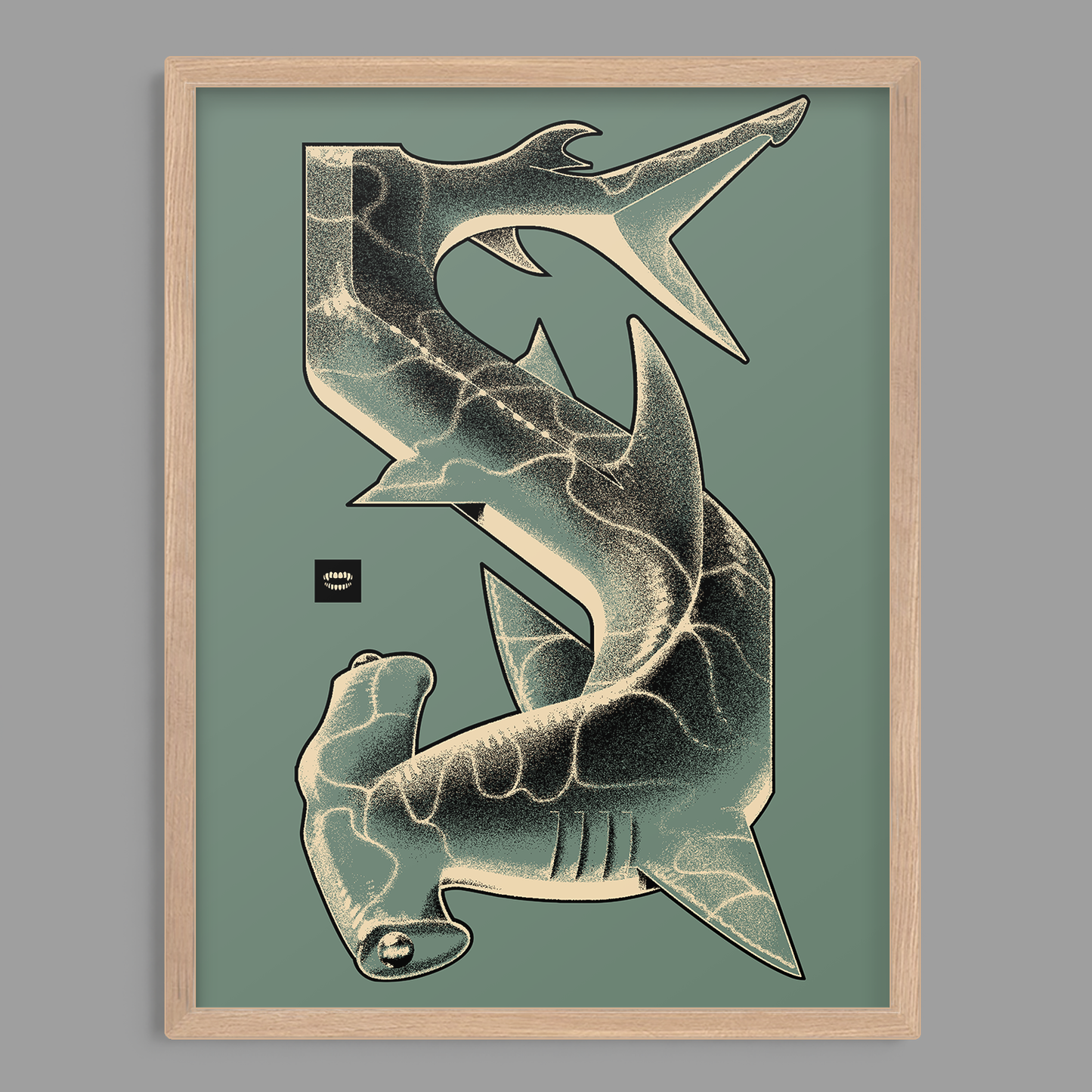 Hammerhead Tessellation Print
