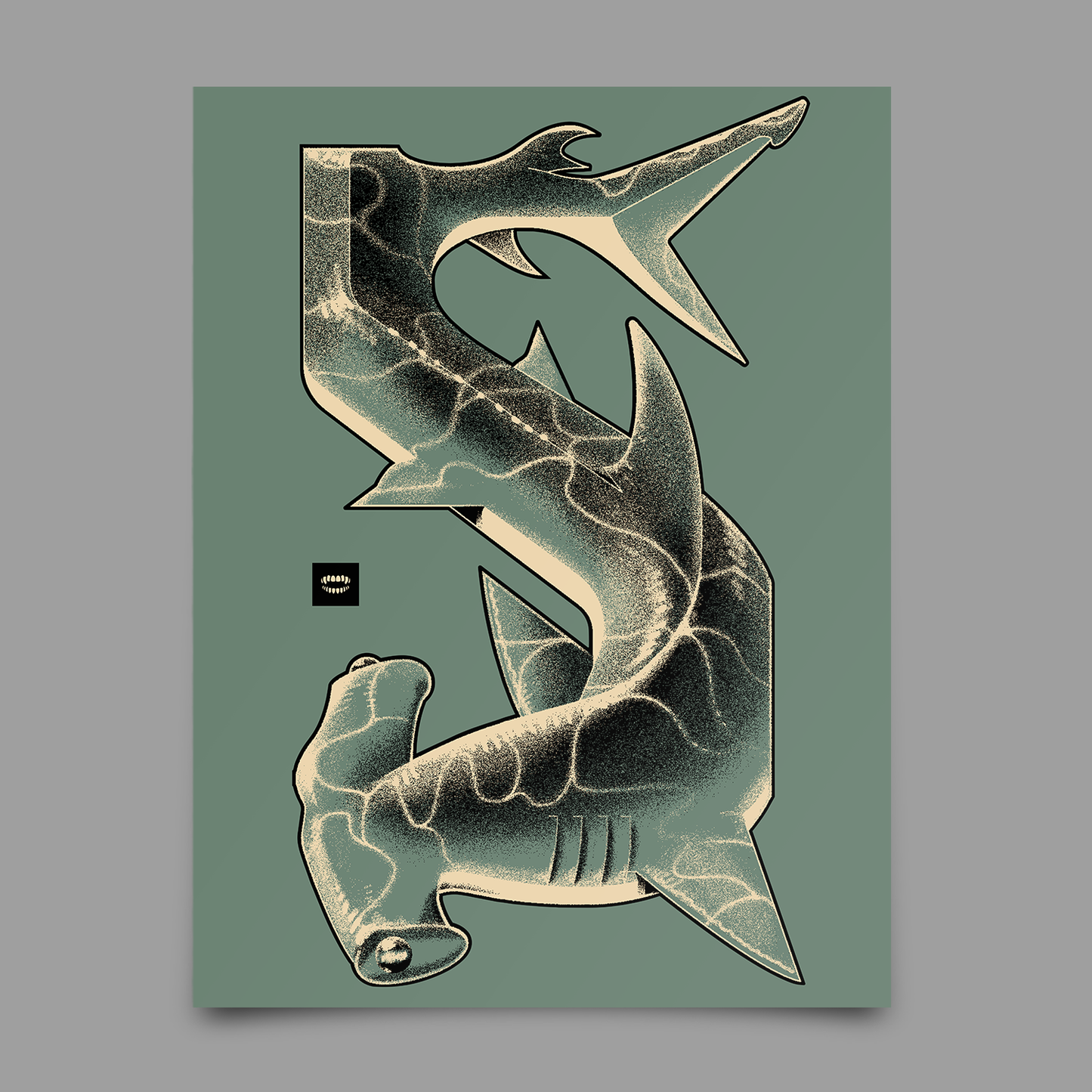 Hammerhead Tessellation Print
