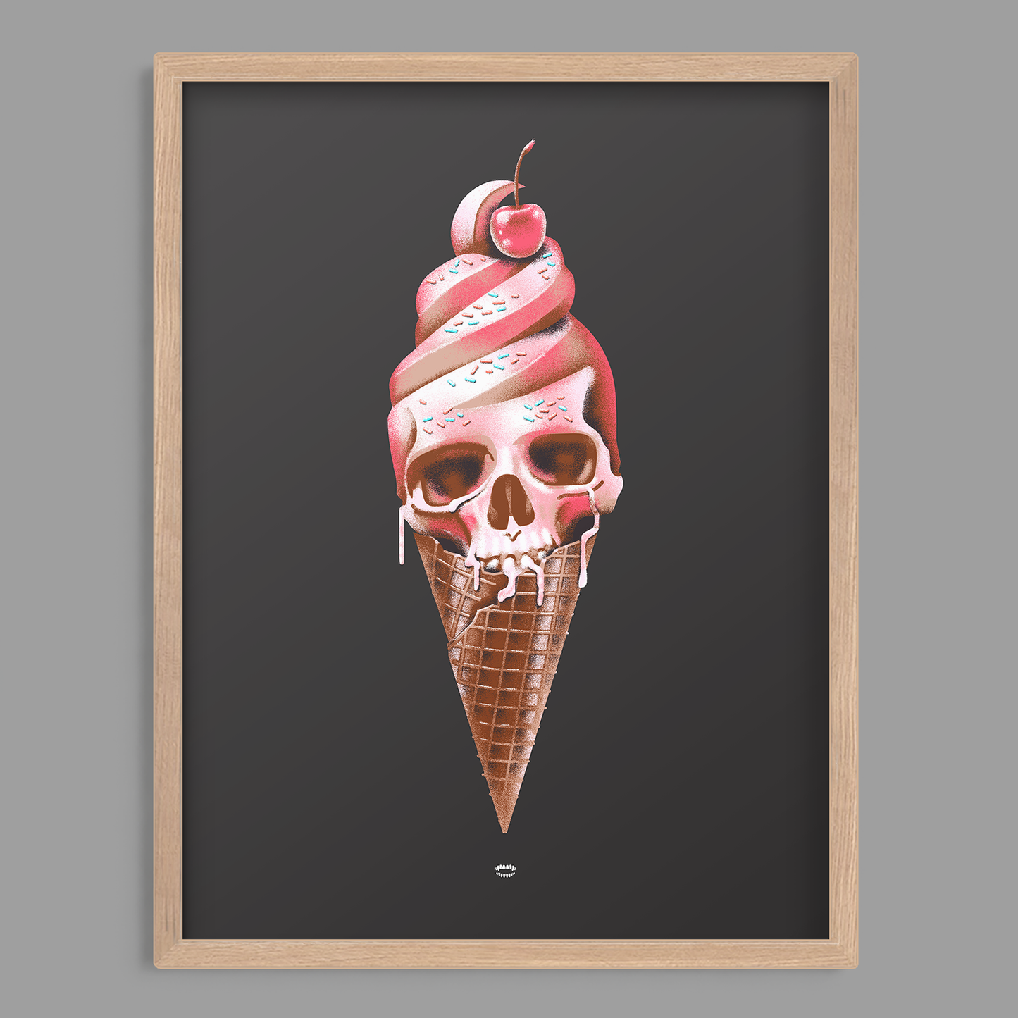 Ice Cream Skull Print