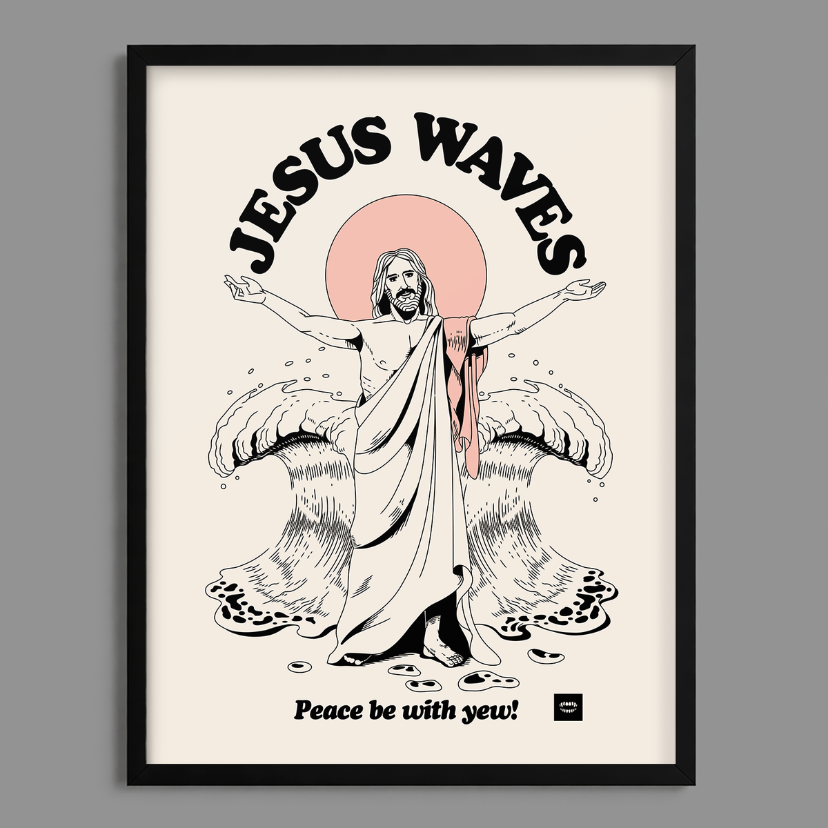 Wave Offering Jesus Jesus Waves Illustration Poster Print – Chomp