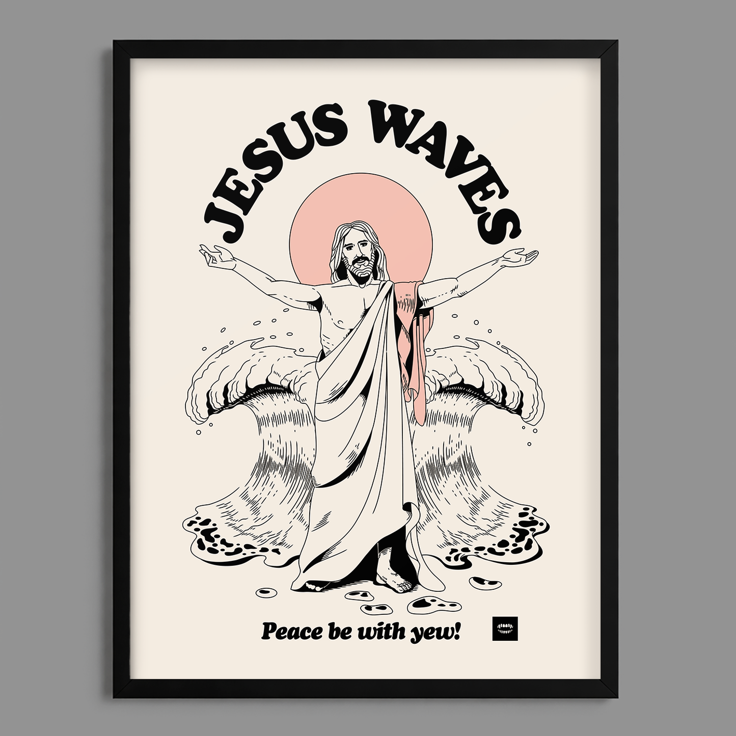Jesus Waves Print