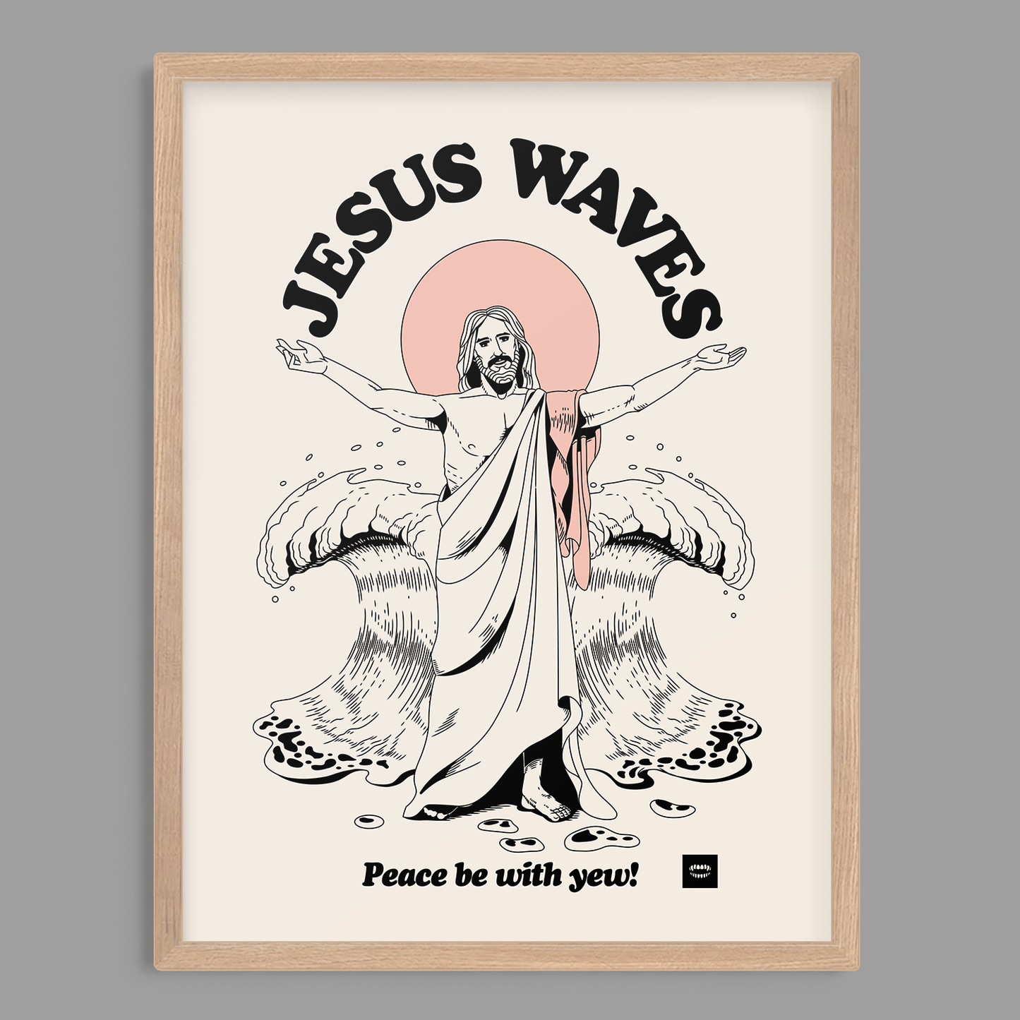 Jesus Waves Print