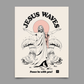 Jesus Waves Print