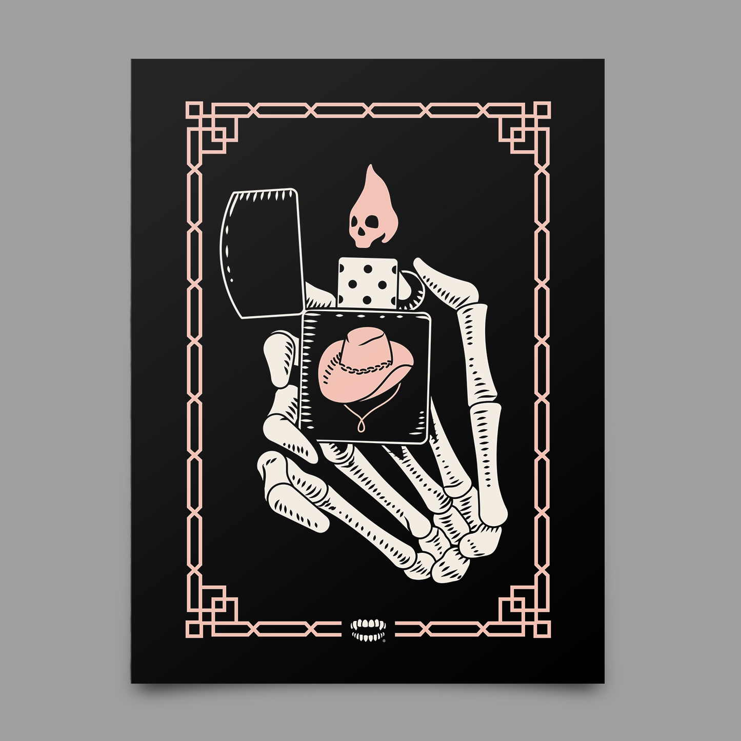 Cowboy Lighter Skull Print