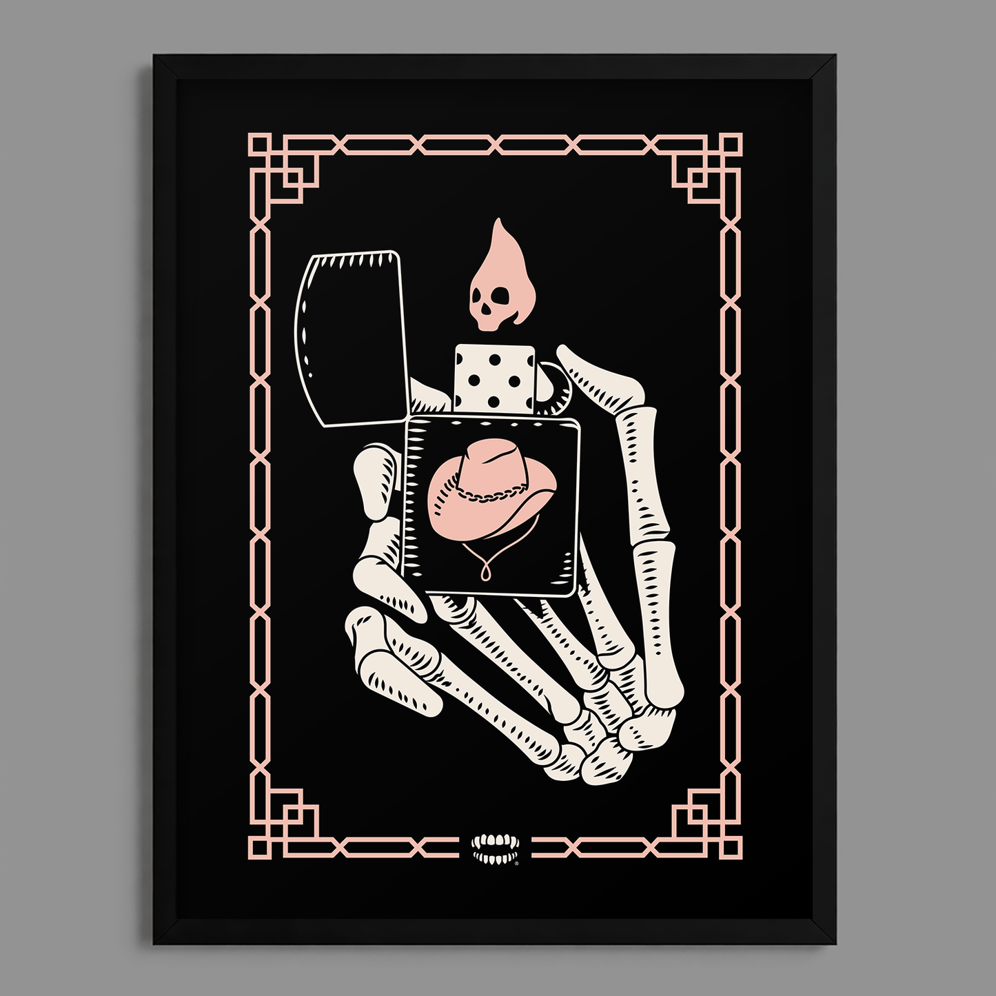 Cowboy Lighter Skull Print
