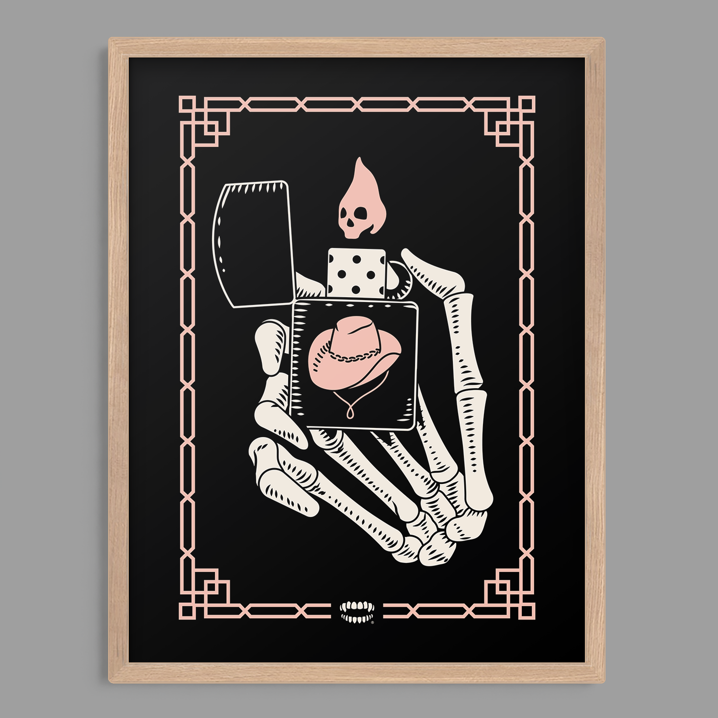 Cowboy Lighter Skull Print