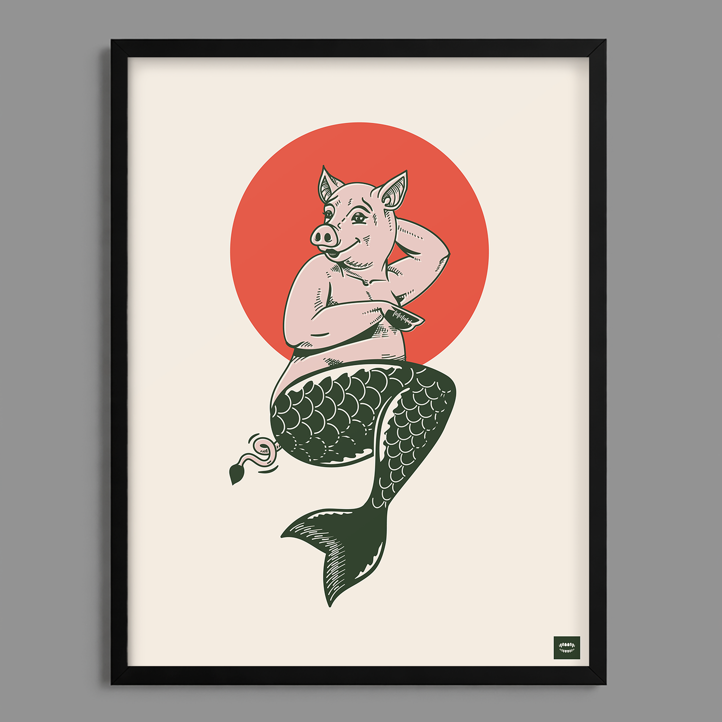 Mermaid Pig Print