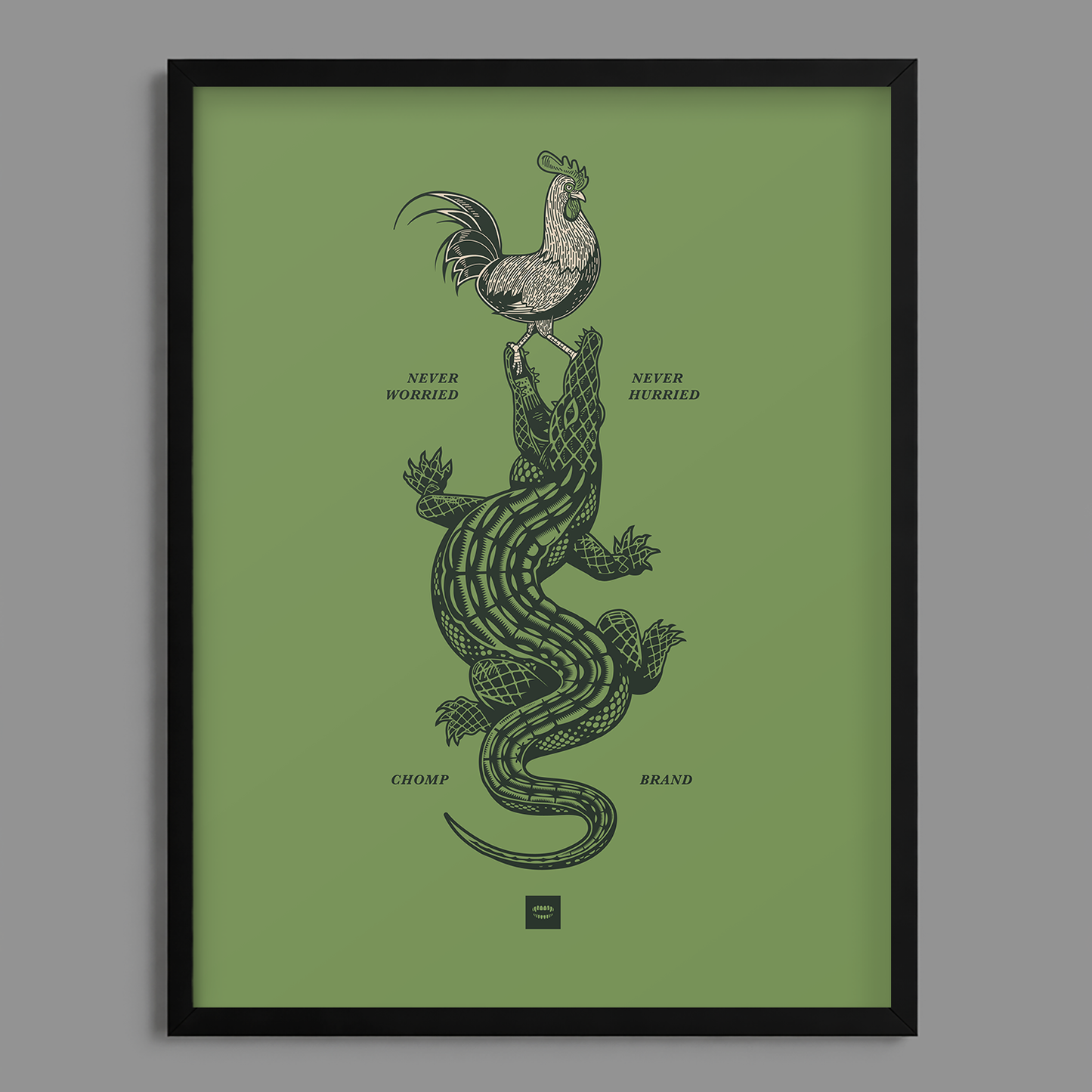 Gator Rooster Print