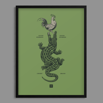 Gator Rooster Print