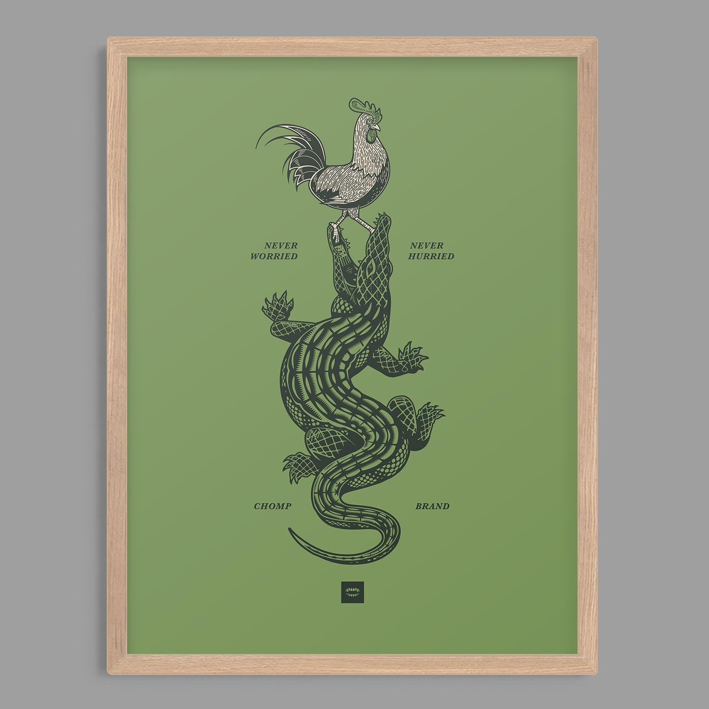 Gator Rooster Print