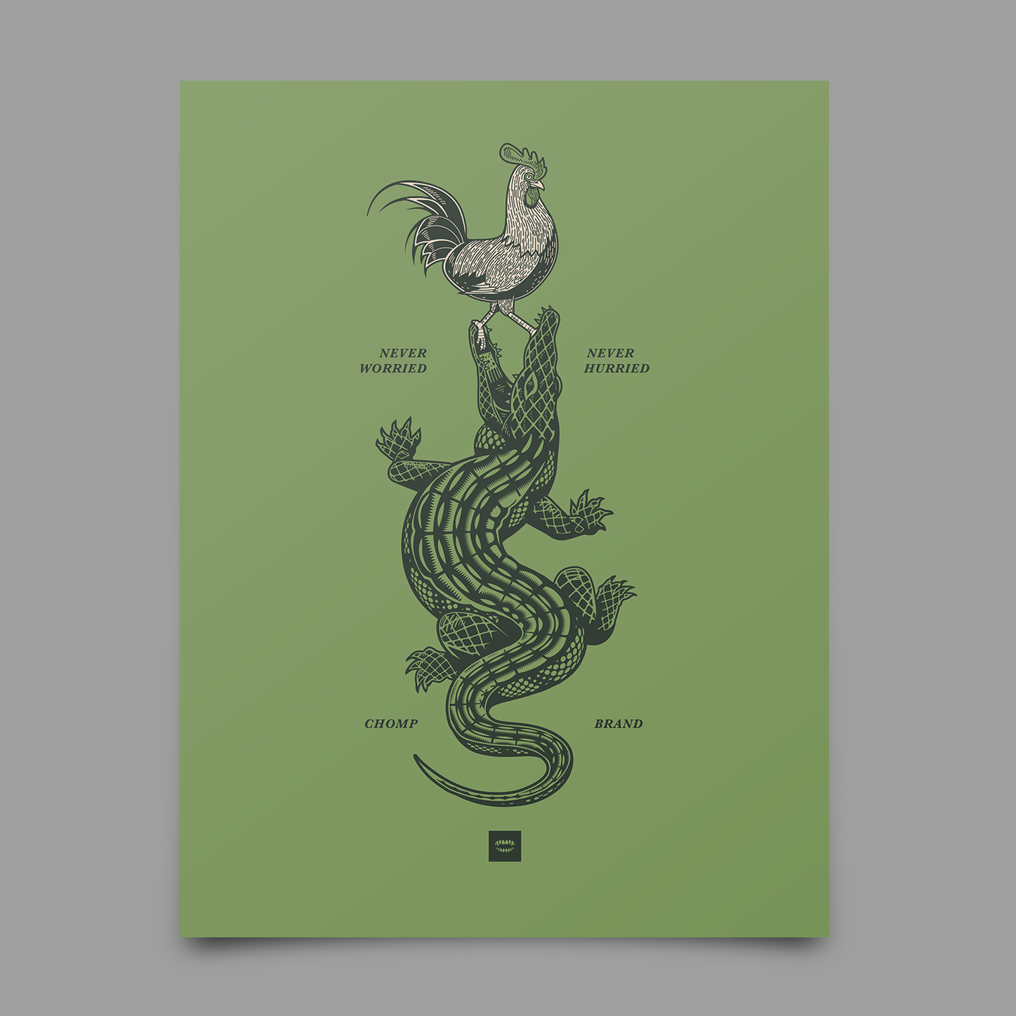 Gator Rooster Print