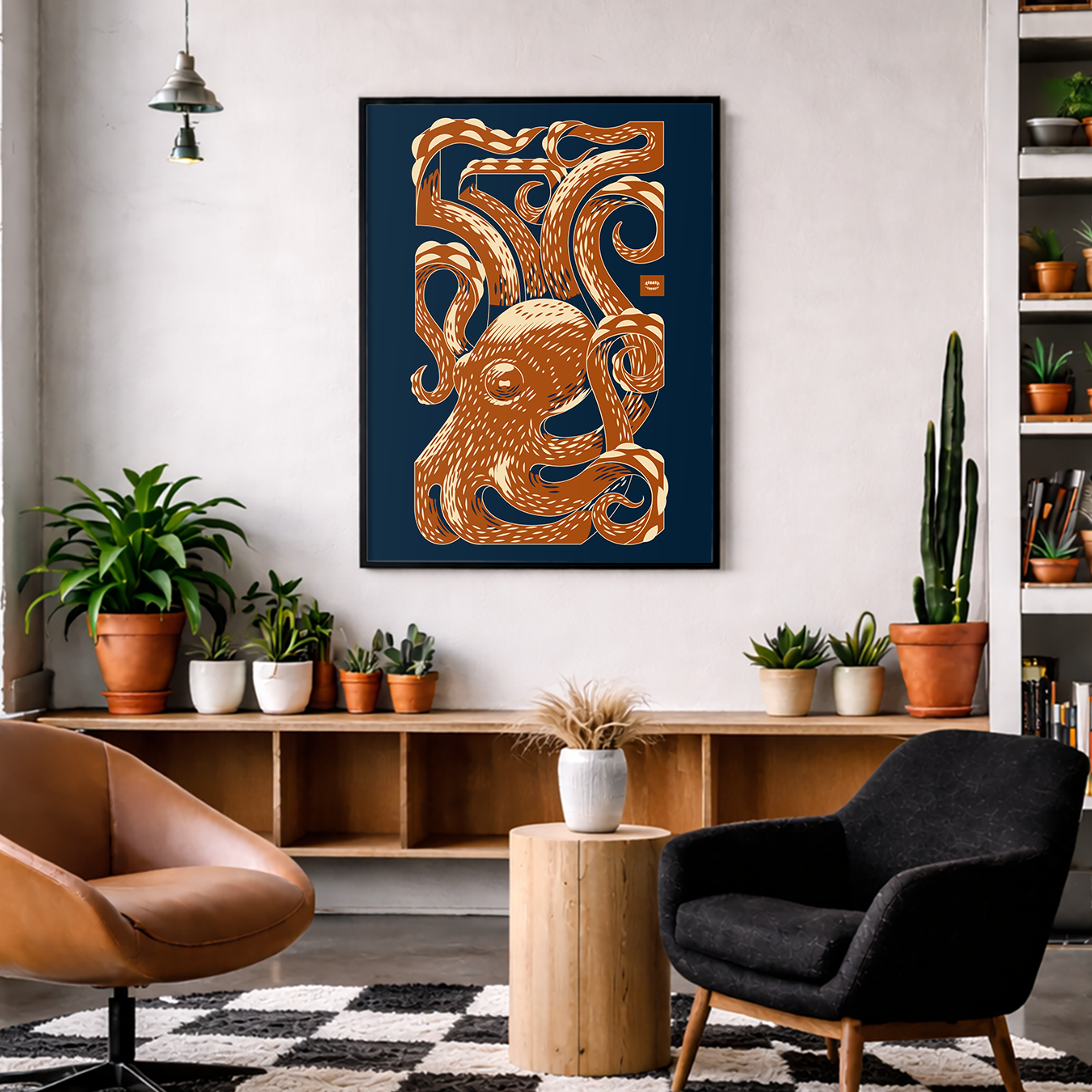 Octopus Tessellation Print