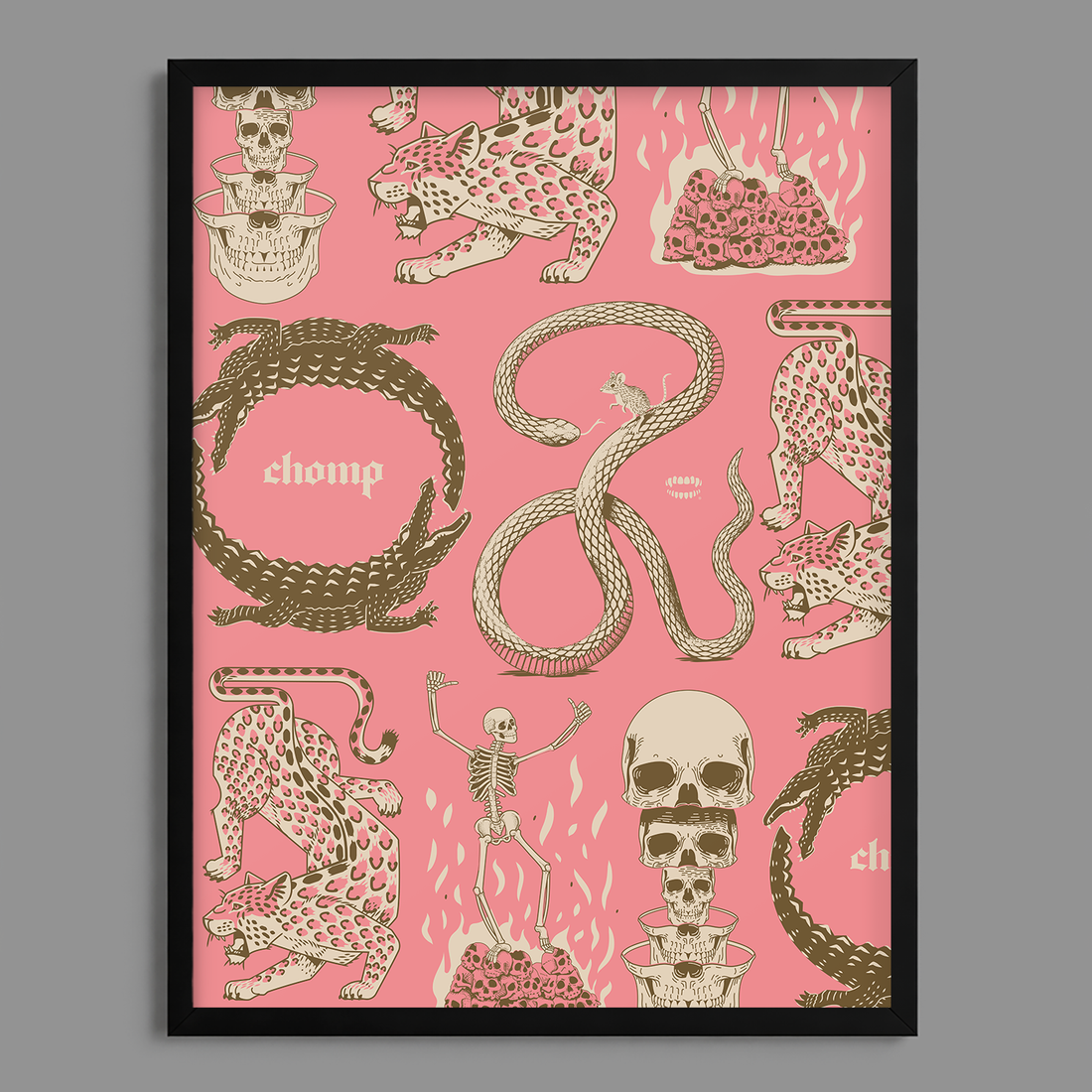 Pink Ink Flash Illustration Poster Print – Chomp