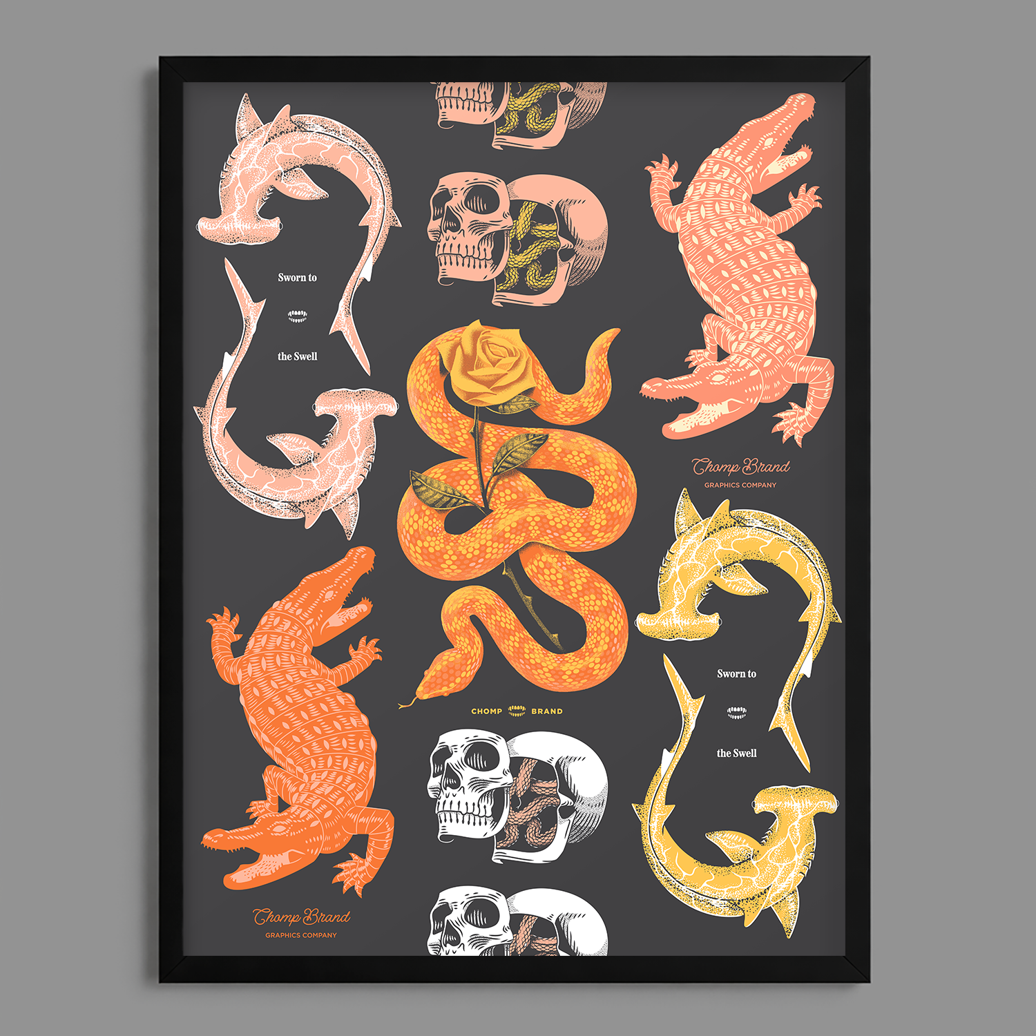 Predators Flash Illustration Poster Print – Chomp