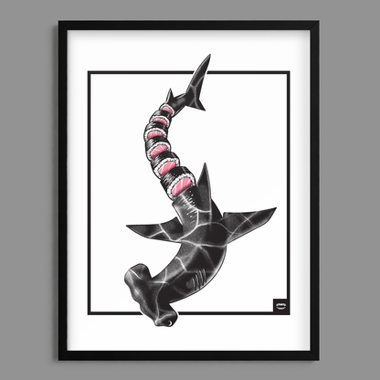 Sashimi Shark Print