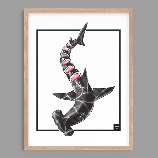Sashimi Shark Print