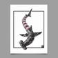 Sashimi Shark Print