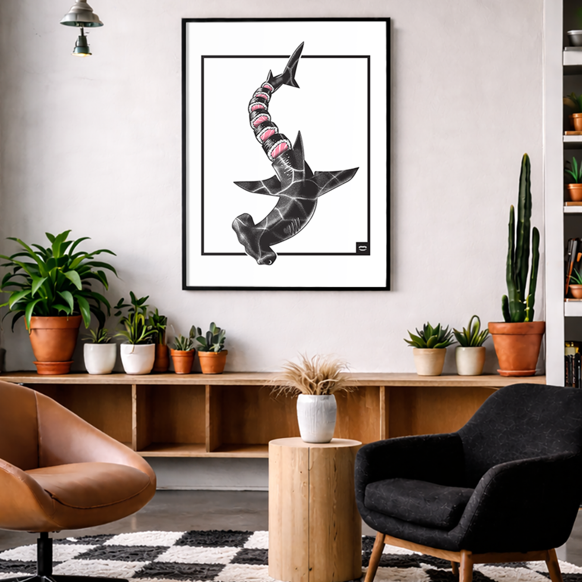 Sashimi Shark Print