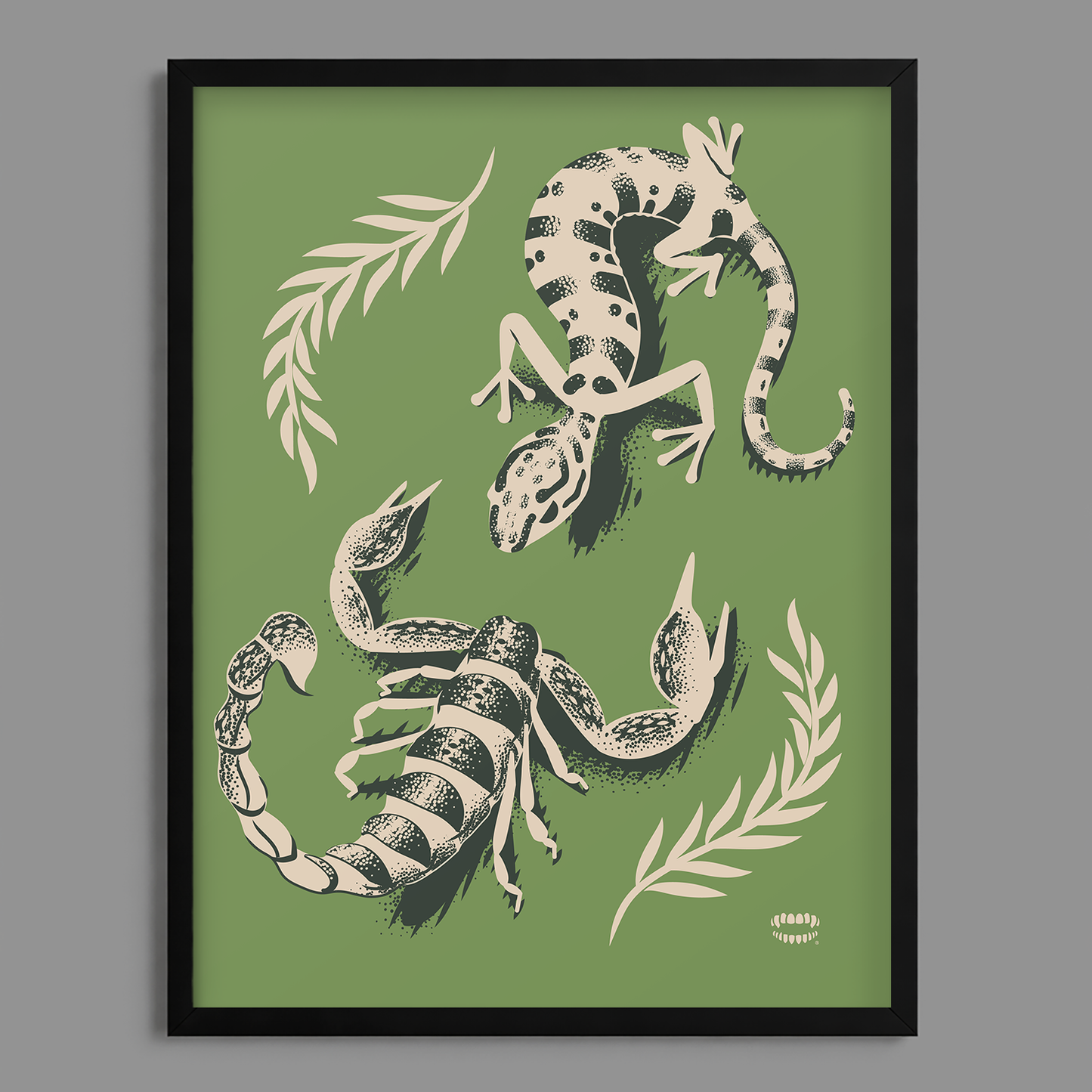 Scorpion Gecko Print