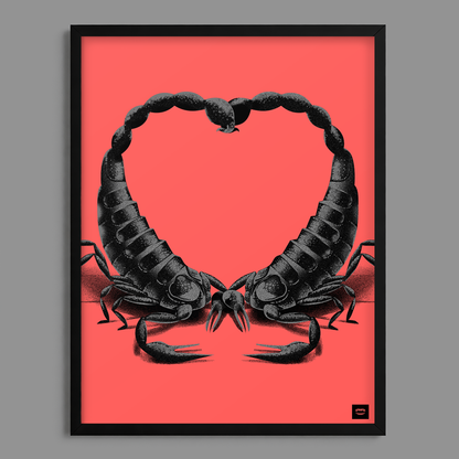 Scorpion Heart Print