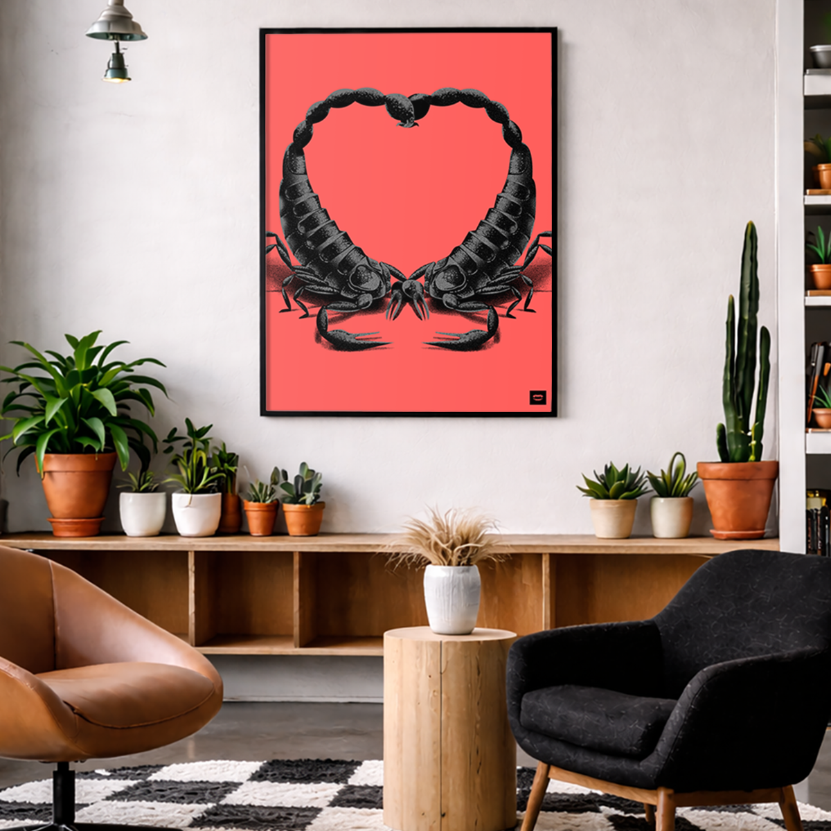 Scorpion Heart Print