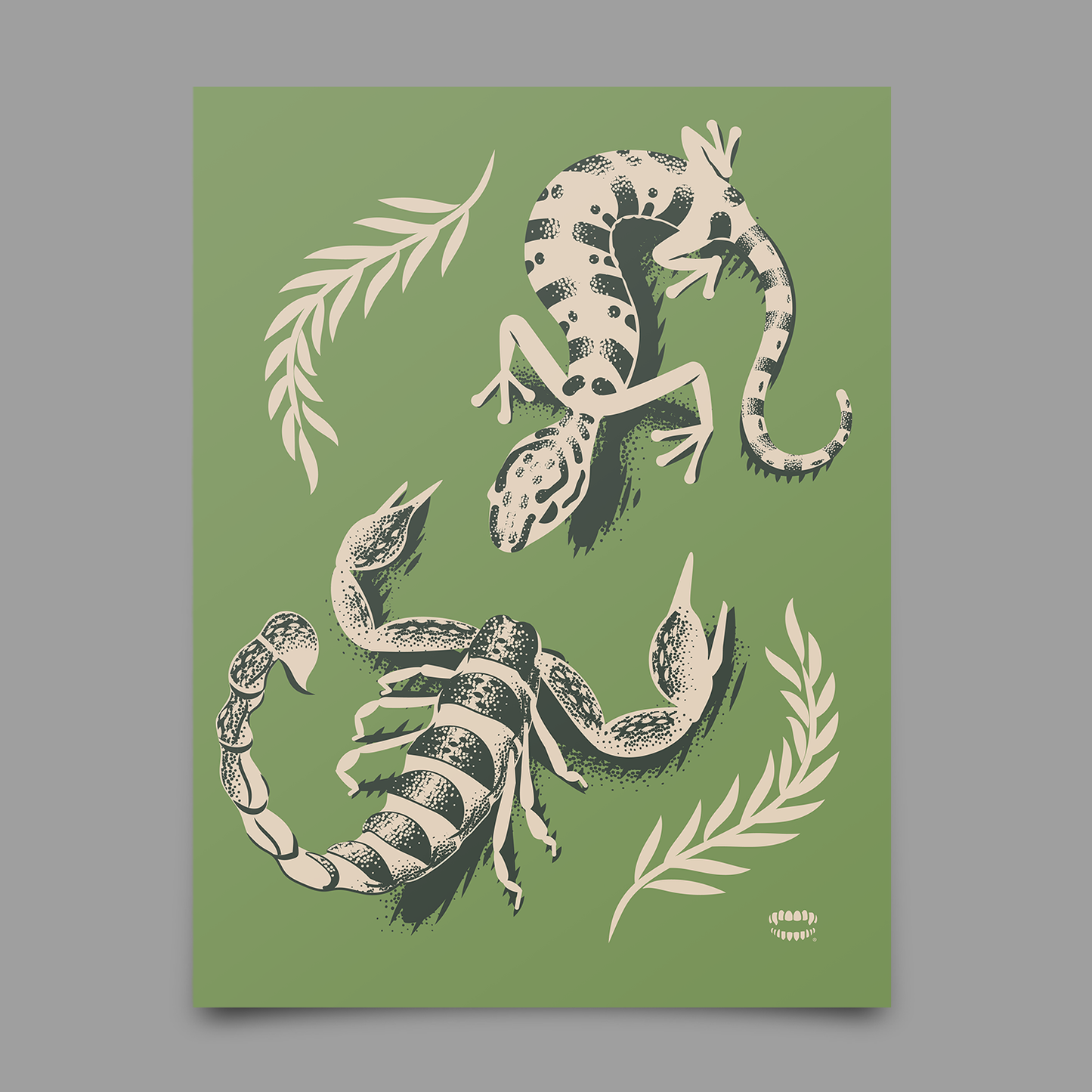 Scorpion Gecko Print