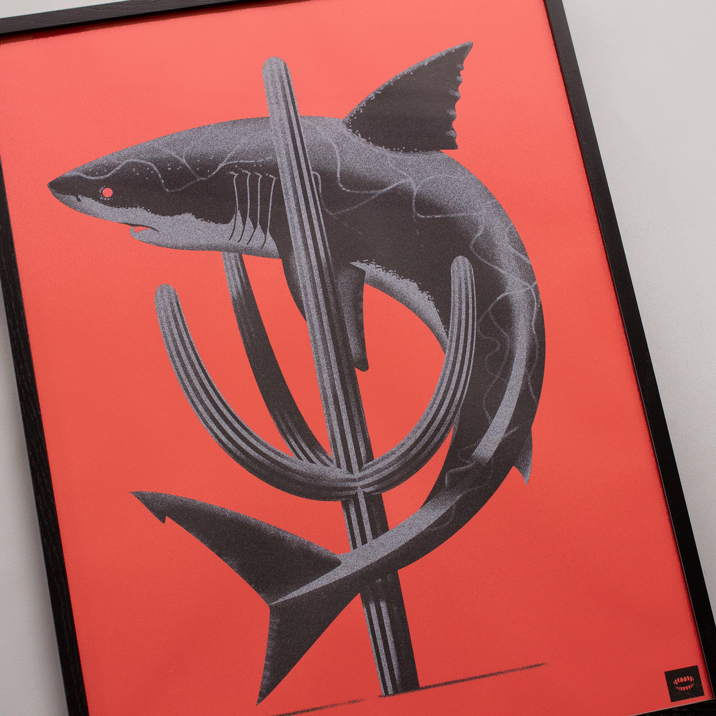 Shark Cactus Print