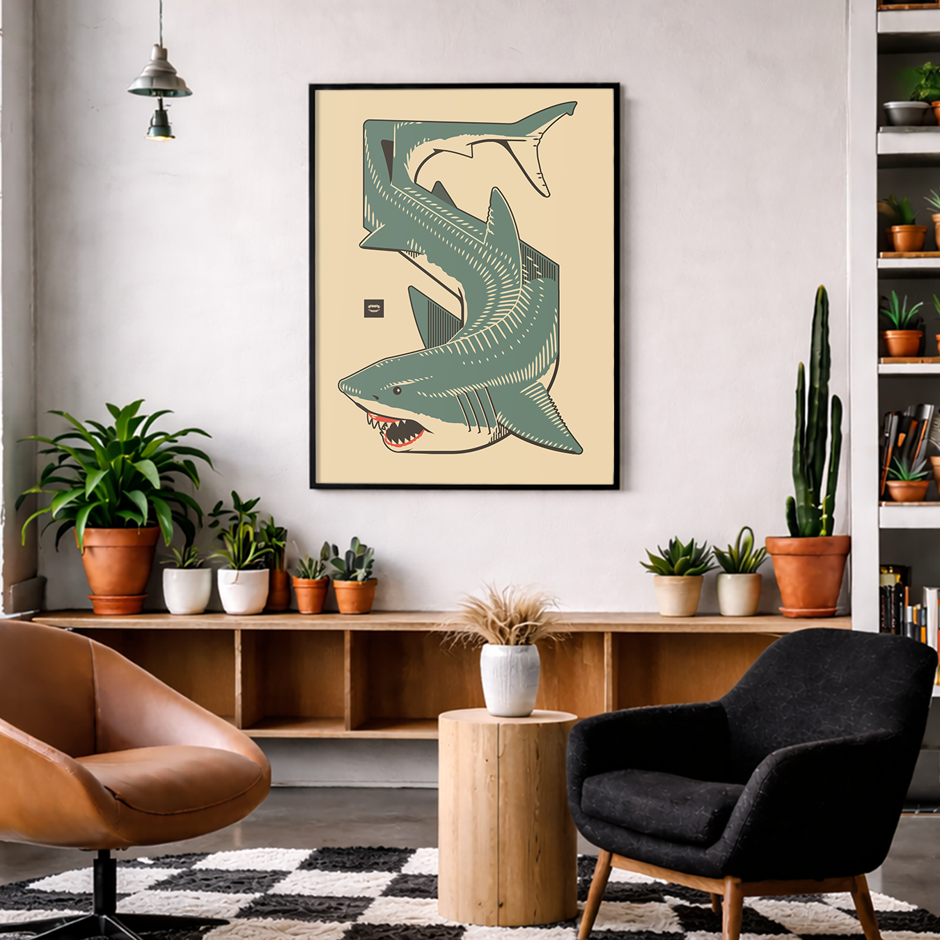 Shark Tessellation Print
