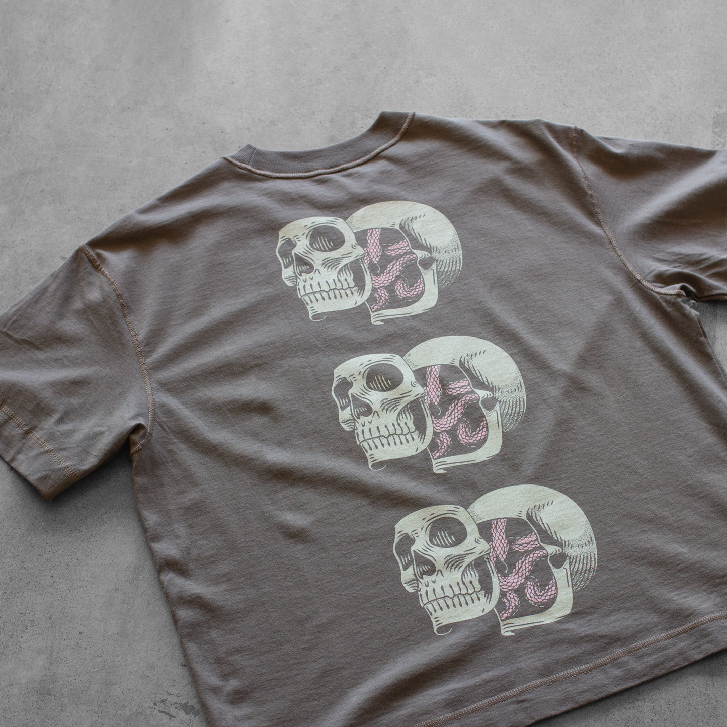 Skull Skull Skull Boxy Tee
