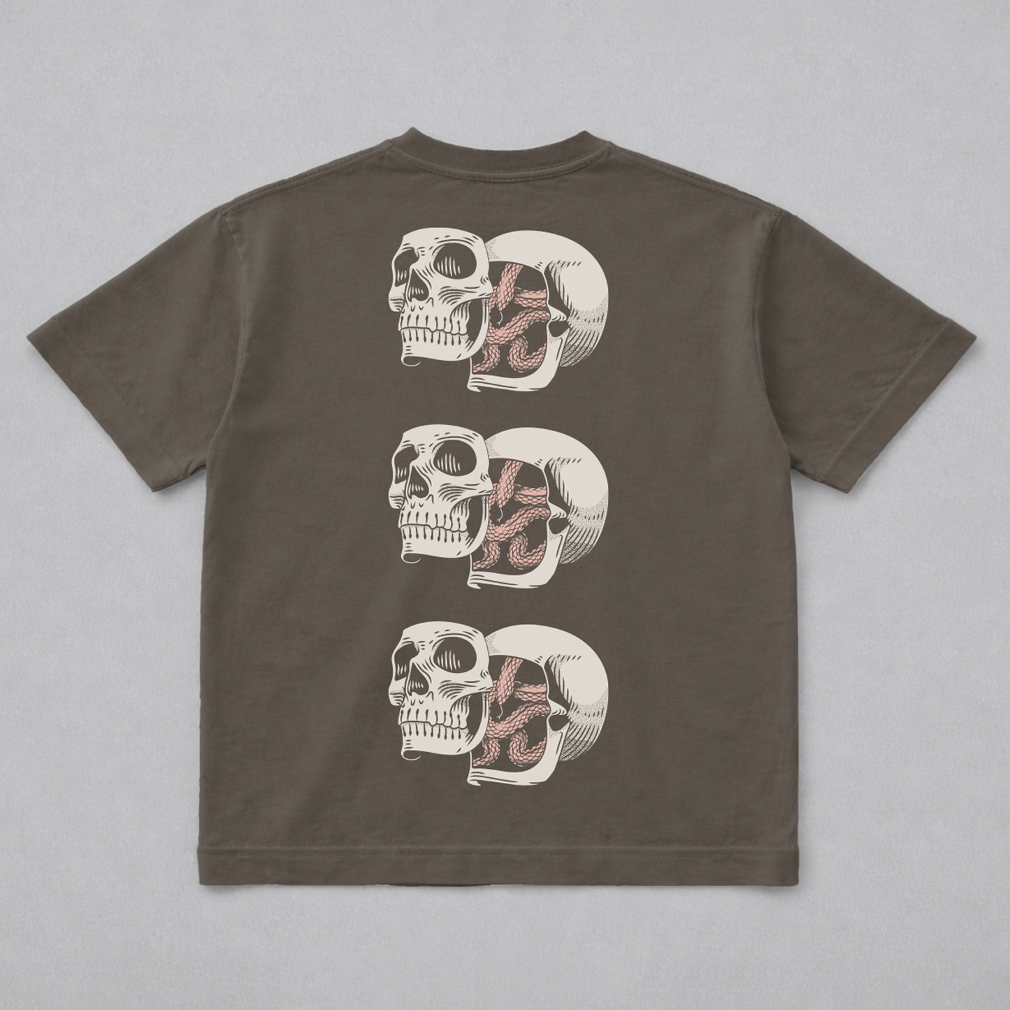 Skull Skull Skull Boxy Tee