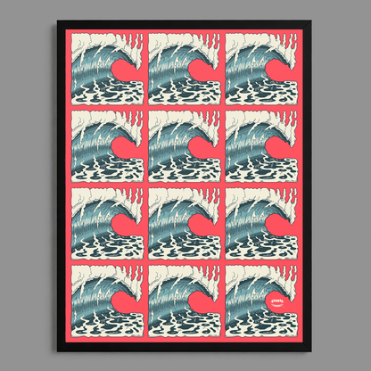Square Wave Barrel Print