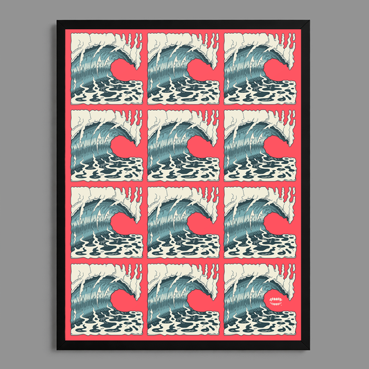 Square Wave Barrel Print