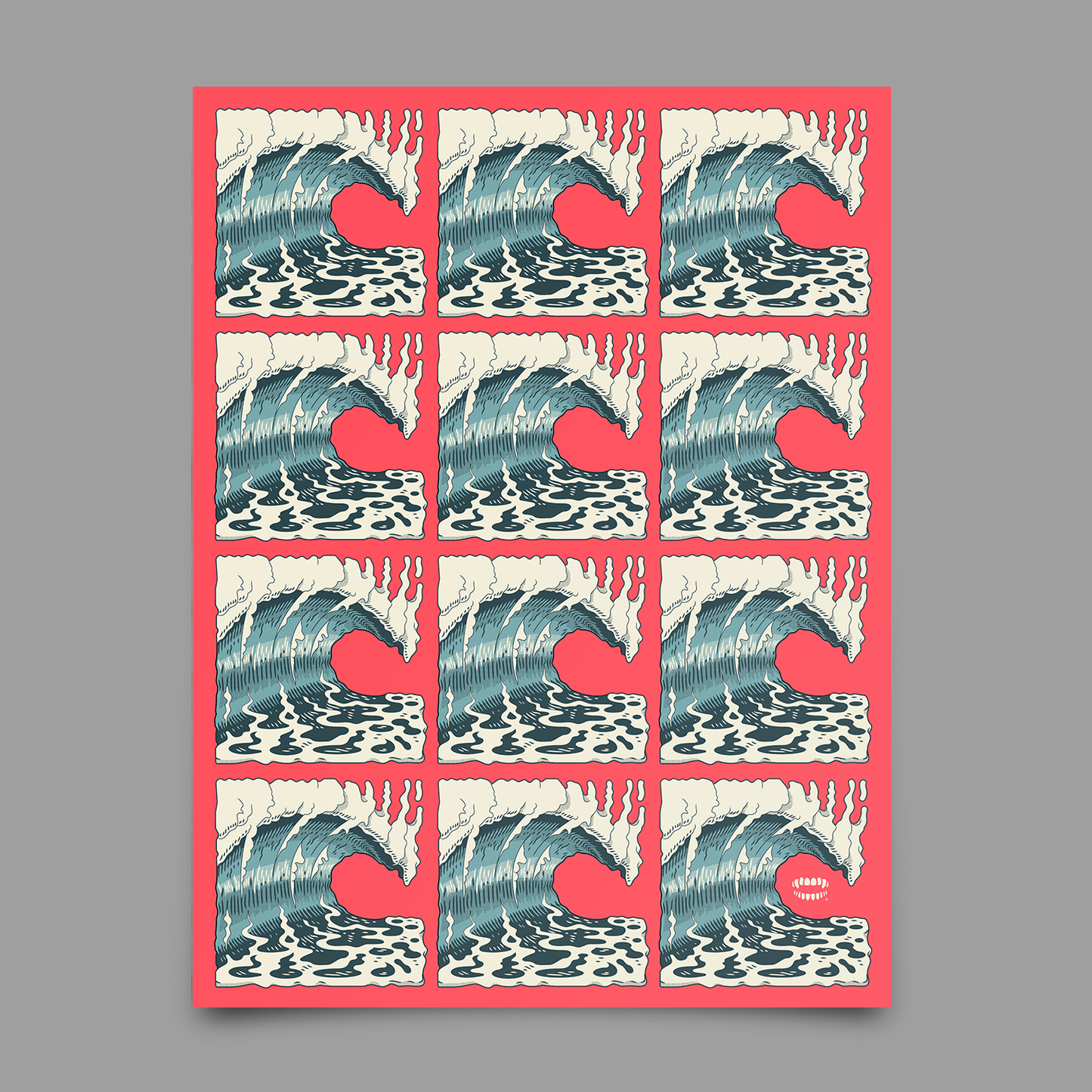 Square Wave Barrel Print