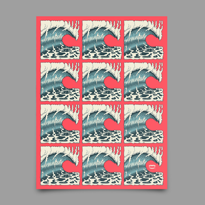 Square Wave Barrel Print