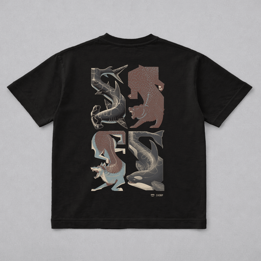 Tessellation Black Boxy Tee